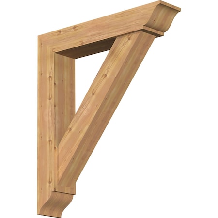 Traditional Traditional Smooth Bracket W/ Offset Brace, Western Red Cedar, 7 1/2W X 38D X 44H